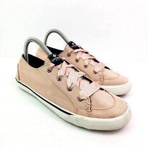 Sperry Top Sider Womens Size 9 Rose Pink Satin Laces Sneaker Shoes STS83601